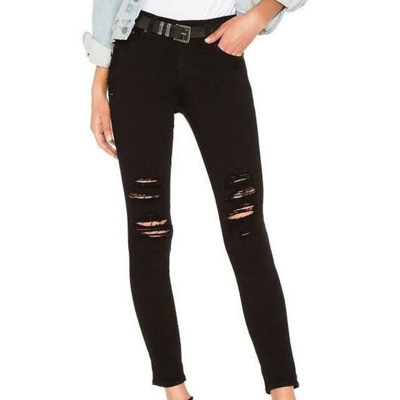 Ag Adriano Goldschmied Denim - 𝅺Adriano Goldschmied The Farrah Skinny Ankle high-rise distressed skinny jeans